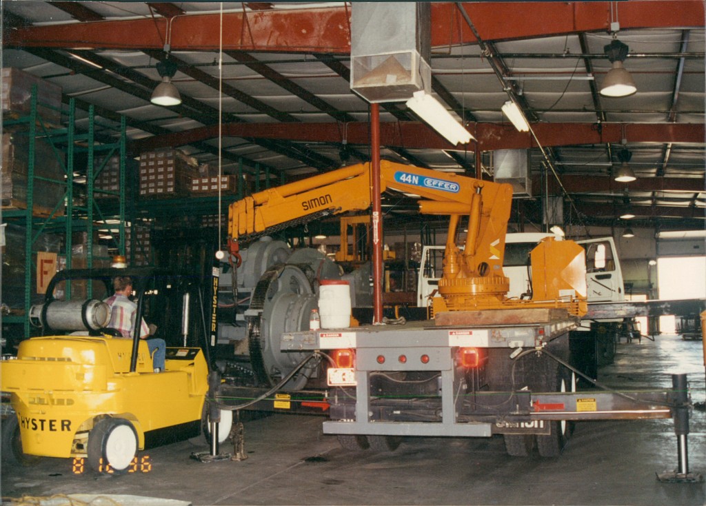 Forklift in a Warehouse